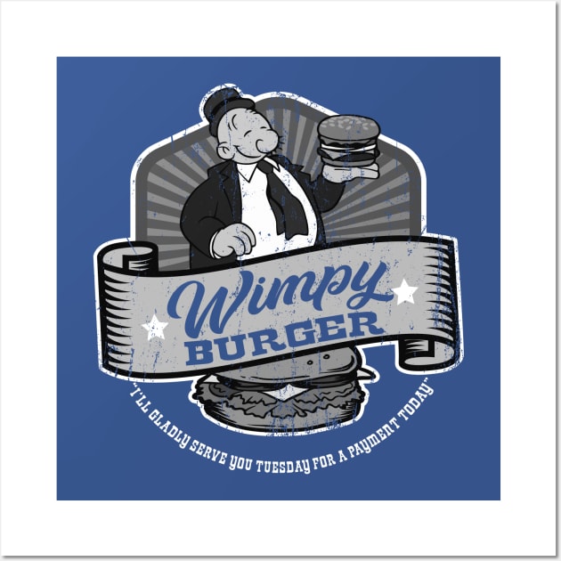 Wimpy Burger Faded Patch Wall Art by Alema Art